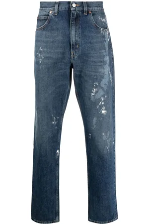 MARTINE ROSE Gerade Jeans mit Farbklecks-Print