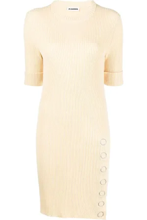 Jil Sander Geripptes Strickkleid