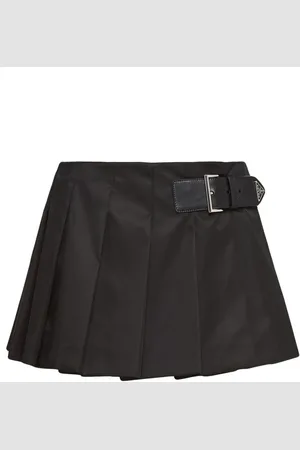 Prada Re-Nylon Midirock mit Falten