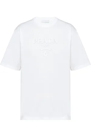 Prada T-Shirt mit Logo-Verzierung