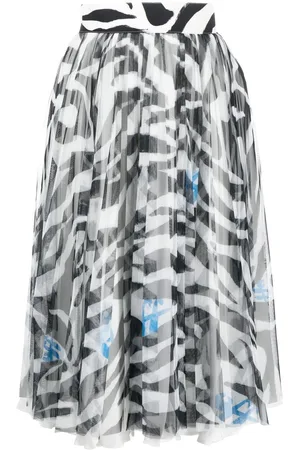 OFF-WHITE Midirock mit Zebra-Print