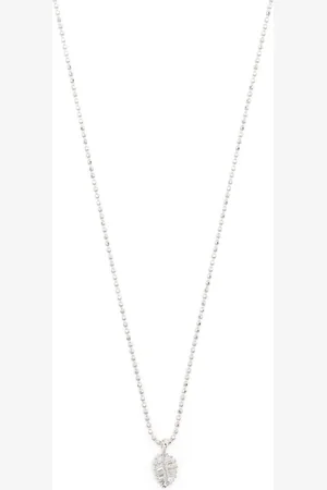 Anita 18kt Weißgoldhalskette mit Diamant-Palmblatt
