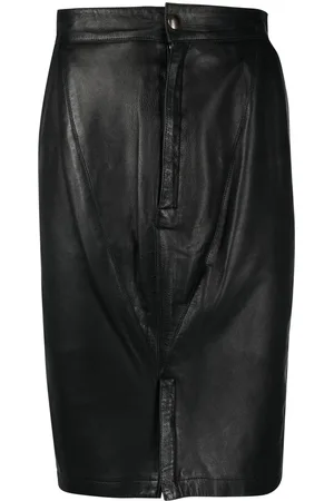 Alaïa Schmaler 1980s Lederrock