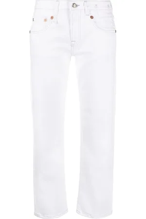 R13 Gerade Distressed-Jeans