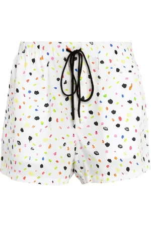 Christopher Kane Kordelzug-Shorts mit Neon Dash-Print