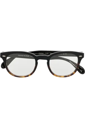 Oliver Peoples Runde Brille in Schildpattoptik