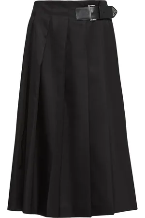 Prada Re-Nylon Rock mit Falten