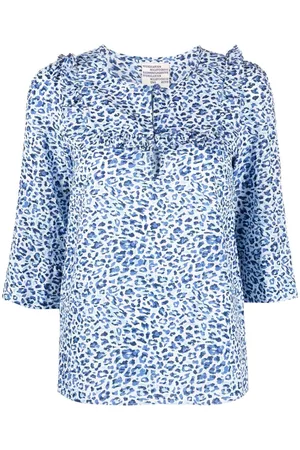 Baum und Pferdgarten Damen Print Blusen - Bluse mit Leoparden-Print