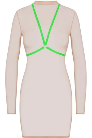 MAISON CLOSE Semi-transparentes Netzkleid
