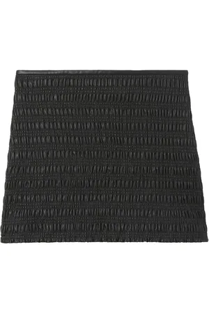 Proenza Schouler Gesmokter Minirock aus Faux-Leder