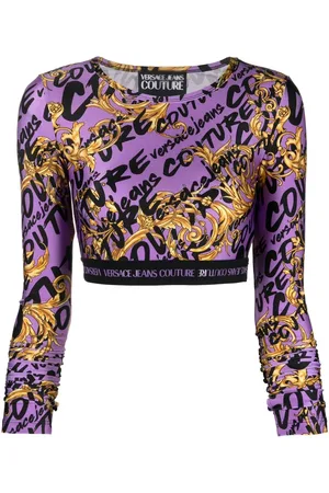 VERSACE Cropped-Top mit Print