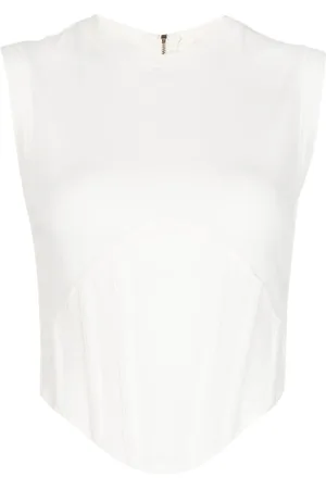 DION LEE Fein geripptes Top
