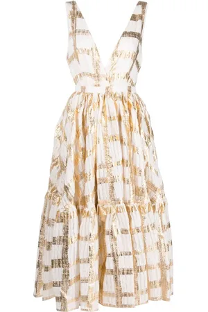 Rochas Ausgestelltes Midikleid