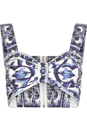 Dolce & Gabbana Bralette-Top mit Majolica-Print