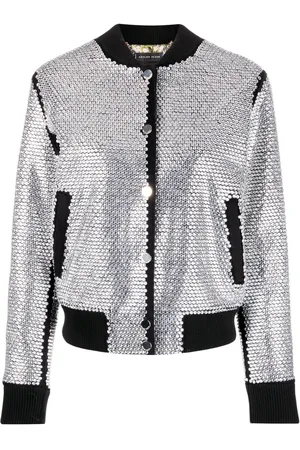 Philipp Plein Kristallverzierte Bomberjacke