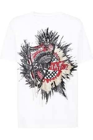 Balmain T-Shirt mit Logo-Stickerei