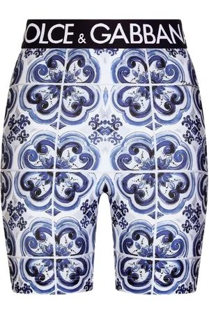 Dolce & Gabbana Radlerhose mit Majolica-Print