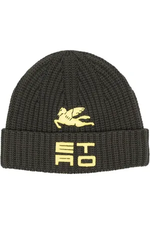 Etro Gerippte Mütze mit Logo-Stickerei