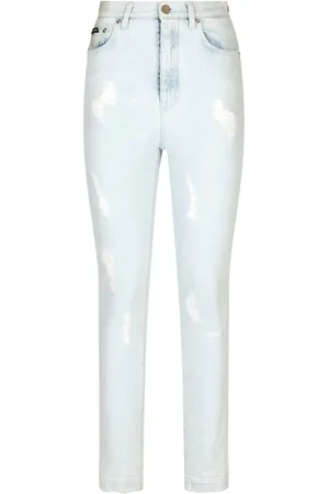 Dolce & Gabbana Schmale Grace Distressed-Jeans