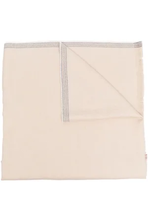 Brunello Cucinelli Seidenschal mit Streifendetail