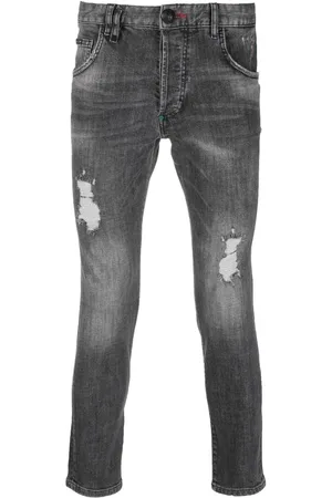 Philipp Plein Gerade Jeans im Distressed-Look