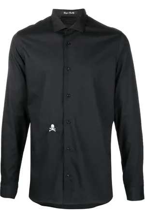 Philipp Plein Hemd mit aufgesticktem Totenkopf