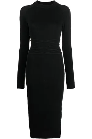 The Attico Strickkleid mit Rückenausschnitt