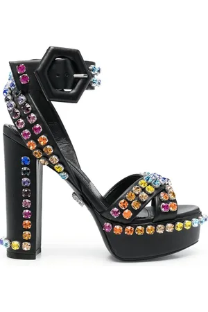 Philipp Plein Plateau-Sandalen mit Kristallen 135mm