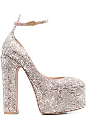 VALENTINO GARAVANI Tan-Go Pumps mit Strass 155mm