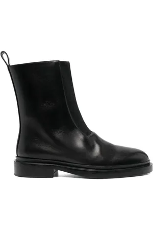 Jil Sander Lederstiefel mit breiter Sohle