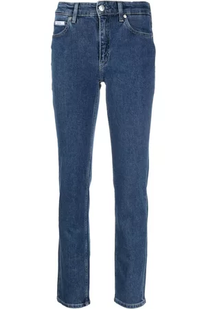 Calvin Klein Damen Slim Jeans - Halbhohe Slim-Fit-Jeans