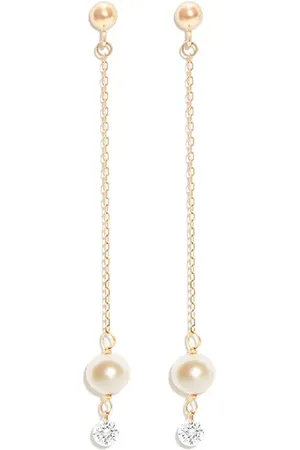 PERSÉE 18kt Gelbgoldohrringe mit Perle