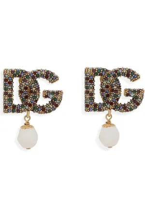 Dolce & Gabbana Ohrringe mit strassverziertem DG-Logo