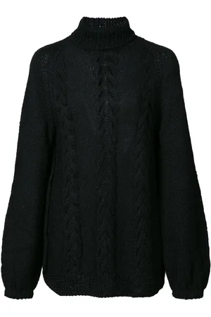 Voz Alpaka-Rollkragenpullover mit Zopfmuster