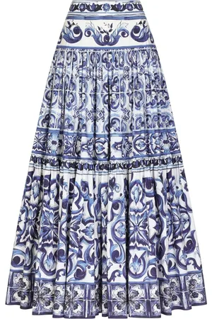 Dolce & Gabbana Maxirock mit Majolica-Print