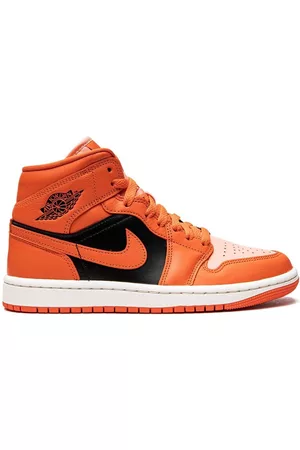 Jordan Damen Sneakers - Air 1 Mid SE Orange/Black Sneakers