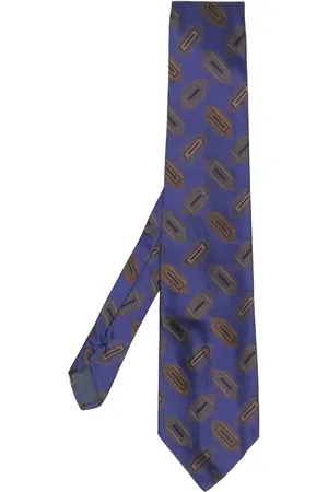 VERSACE 1980s Seidenkrawatte mit abstraktem Print
