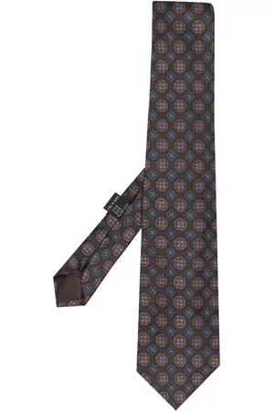 VERSACE 1990s Seidenkrawatte mit geometrischem Print