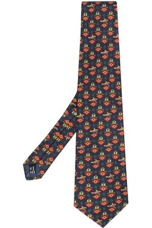 Salvatore Ferragamo 1990s Seidenkrawatte mit grafischem Print