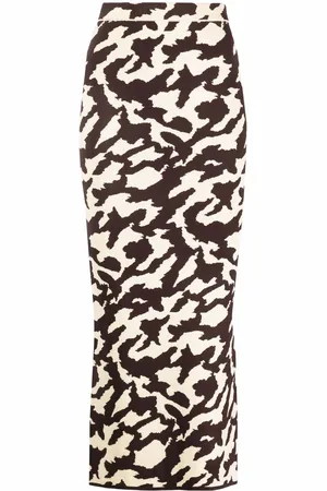 Nanushka Midirock mit Animal-Print