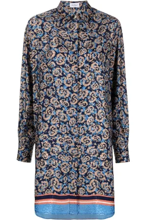 Salvatore Ferragamo Oversized-Hemd mit Blumen-Print