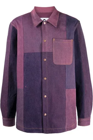 Marine Serre Hemd im Patchwork-Look