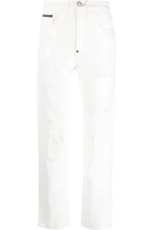 Philipp Plein Distressed-Jeans mit Pailletten