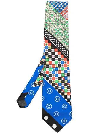 VERSACE 1990s Seidenkrawatte mit geometrischem Print