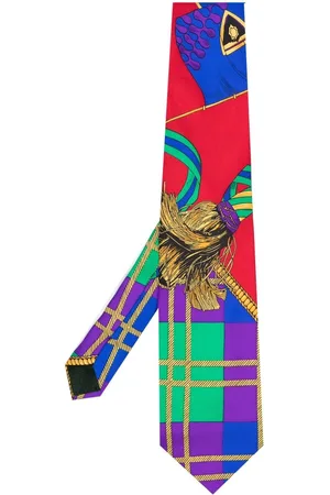 VERSACE 1990s Seidenkrawatte mit grafischem Print