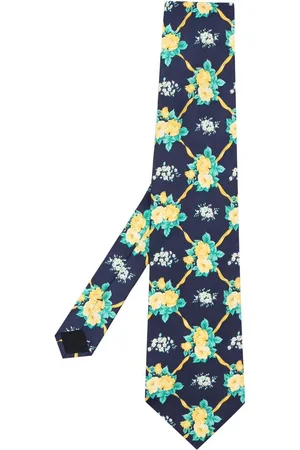 VERSACE 1990s Seidenkrawatte mit Blumen-Print