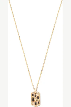 Suzanne Kalan 18kt Inlay Gelbgoldhalskette mit Saphir
