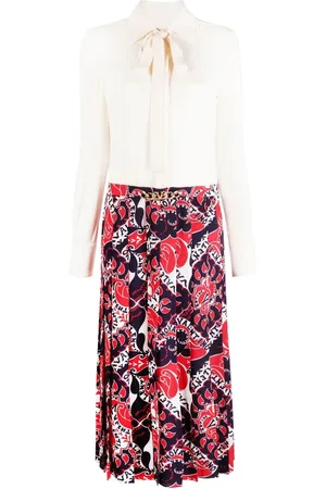 VALENTINO GARAVANI Seidenkleid mit Logo-Print