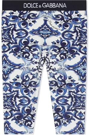 Dolce & Gabbana Interlock Leggings mit Majolica-Print