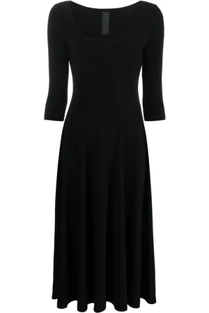 Norma Kamali Midikleid mit U-Ausschnitt